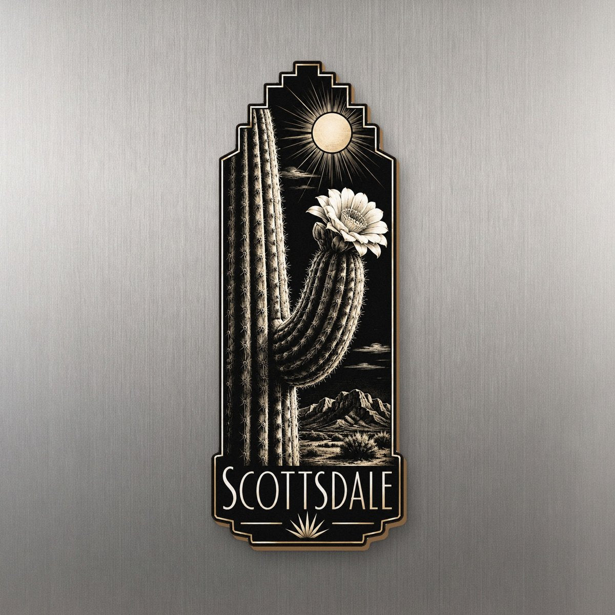 She's Choosing Scottsdale Magnet | Scratchboard | S578-M