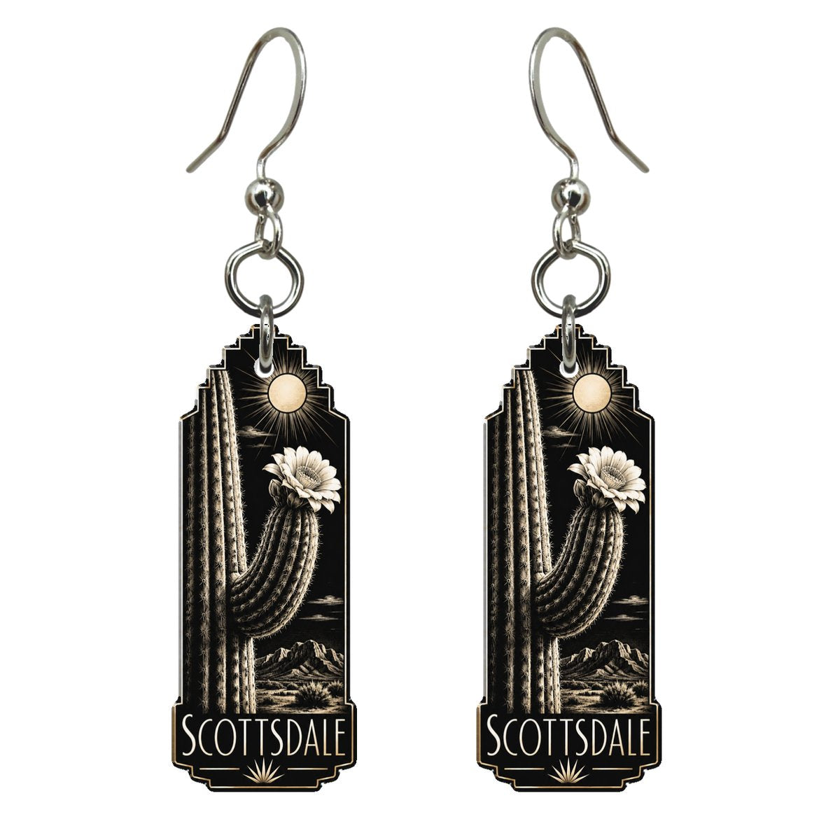 She's Choosing Scottsdale Earrings | Scratchboard | S578
