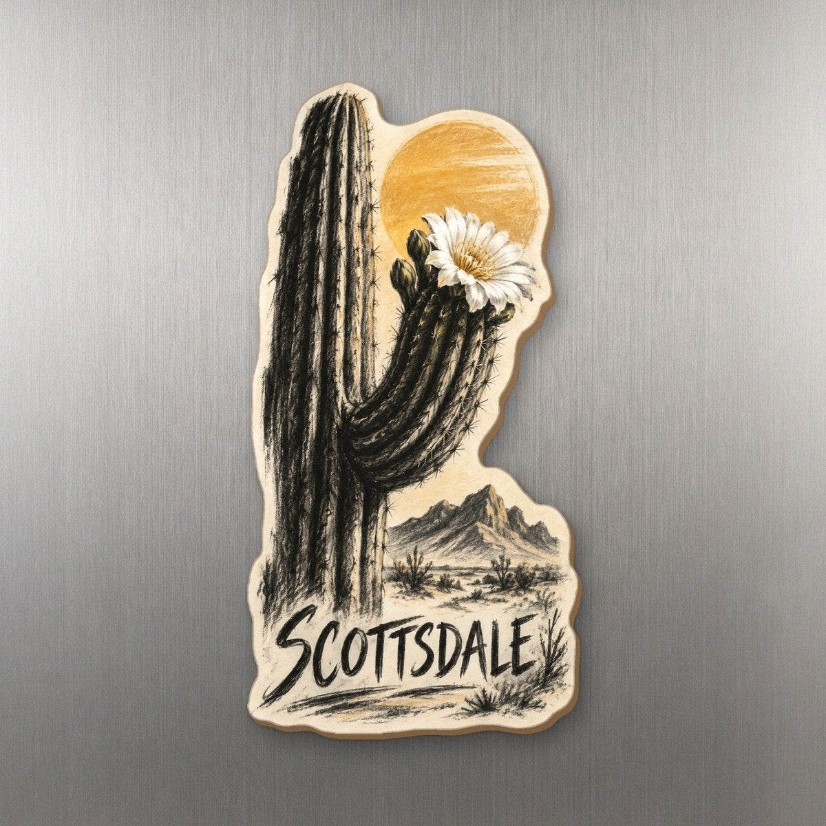 She's Choosing Scottsdale Magnet | Charcoal Gesture | S579-M