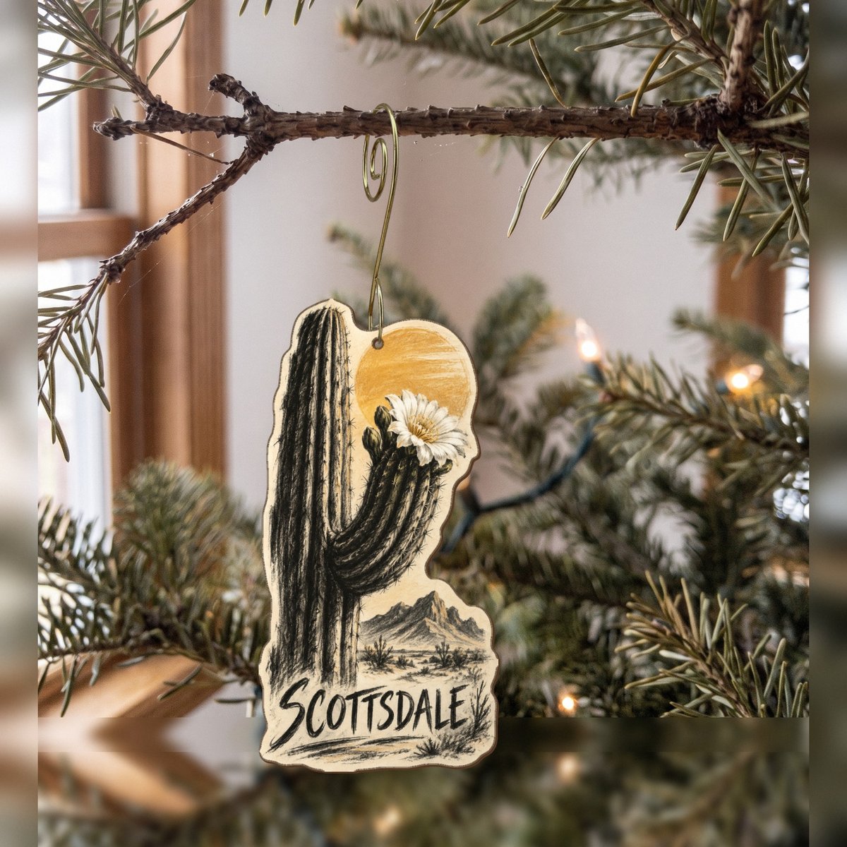 She's Choosing Scottsdale Ornament | Charcoal Gesture | S579-O