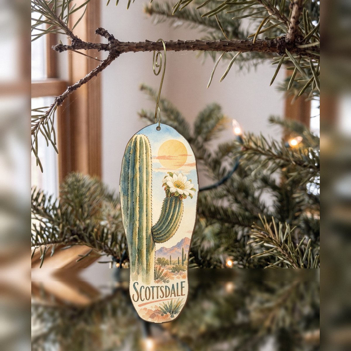 She's Choosing Scottsdale Ornament | Restrained Watercolor | S580-O