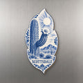 She's Choosing Scottsdale Magnet | Blue-And-White Ceramic Illustration | S583-M