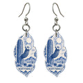 She's Choosing Scottsdale Earrings | Blue-And-White Ceramic Illustration | S583