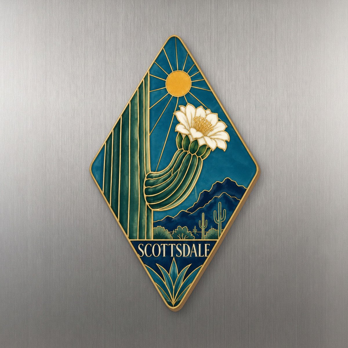 She's Choosing Scottsdale Magnet | Cloisonné-Inspired Graphic | S584-M
