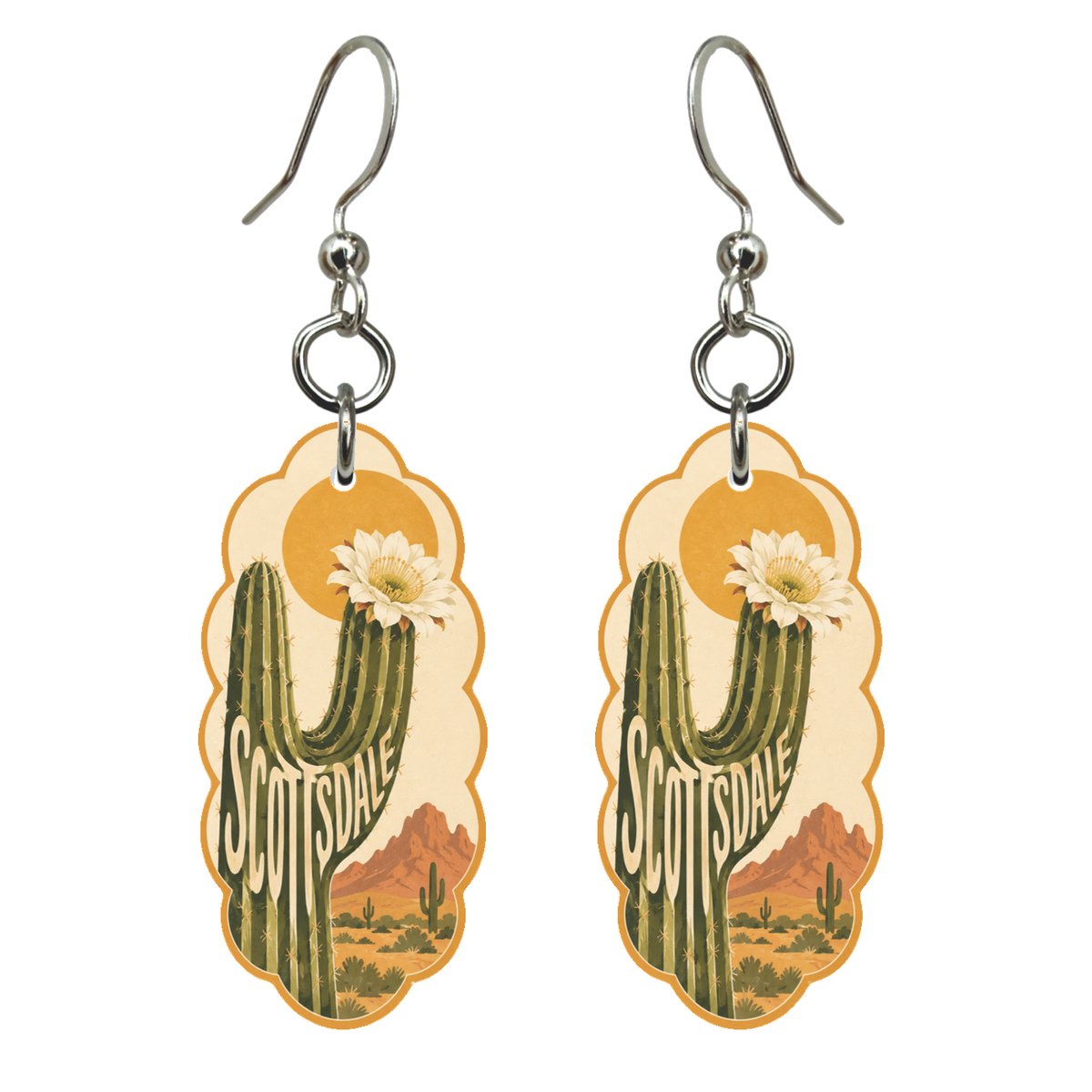 She's Choosing Scottsdale Earrings | Typographic Illustration | S585