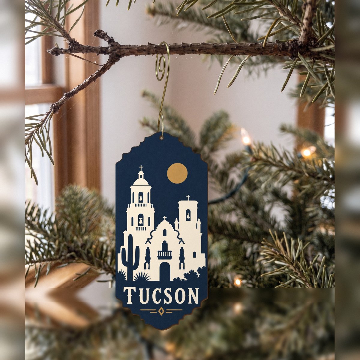 She's Choosing Tucson Ornament | Negative-Space Silhouette | S587-O