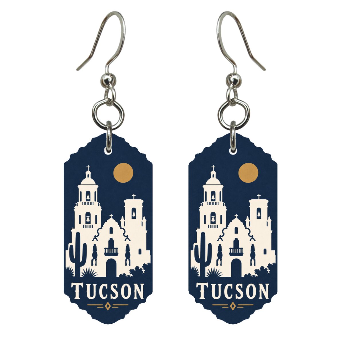 She's Choosing Tucson Earrings | Negative-Space Silhouette | S587