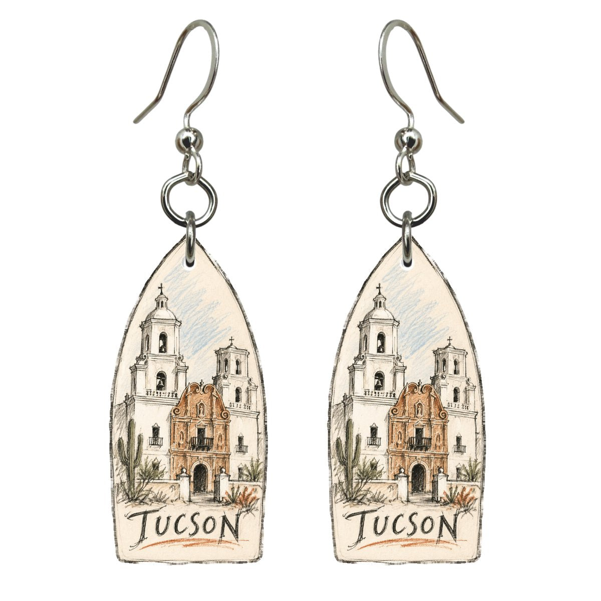 She's Choosing Tucson Earrings | Loose Contour Sketch | S589
