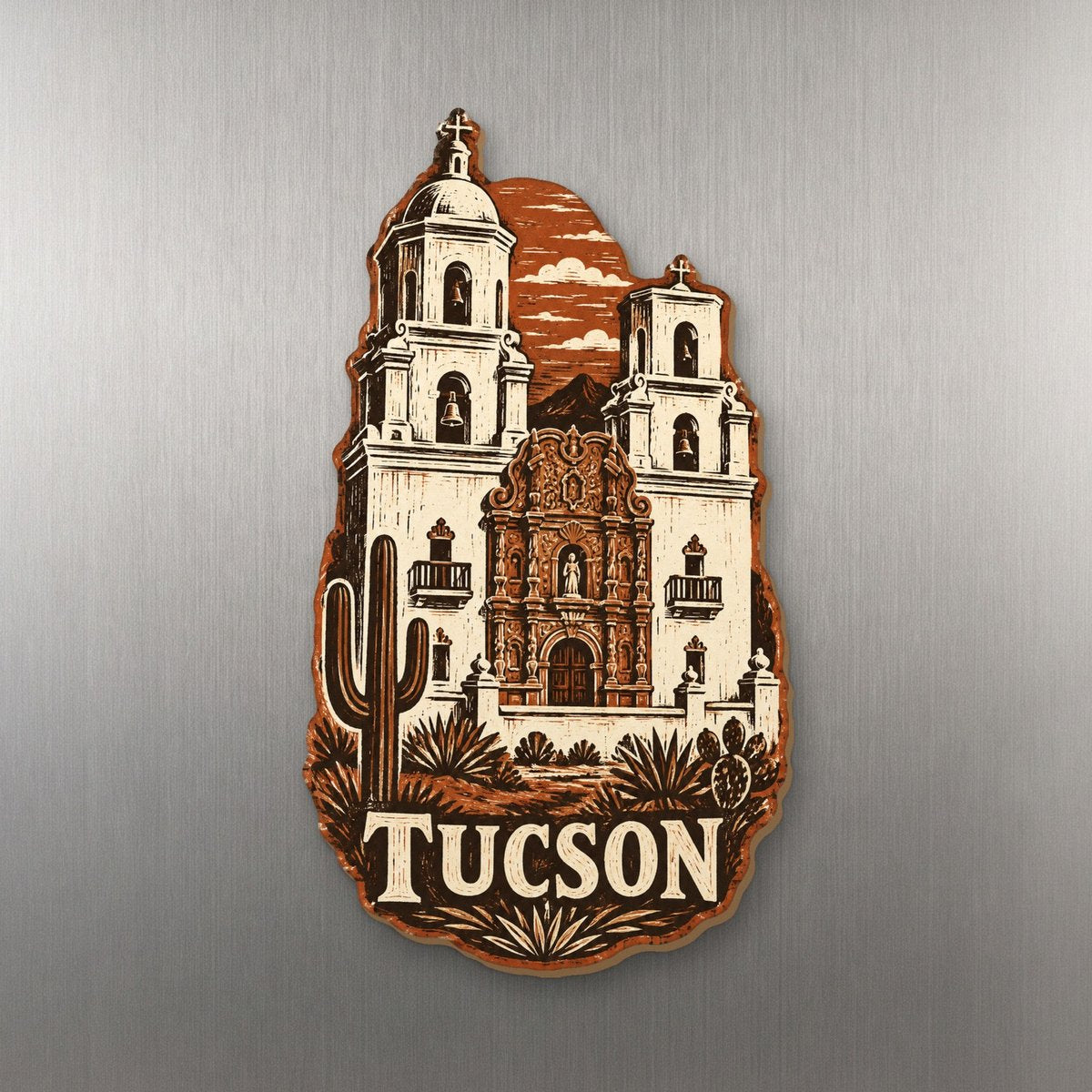 She's Choosing Tucson Magnet | Woodcut | S592-M