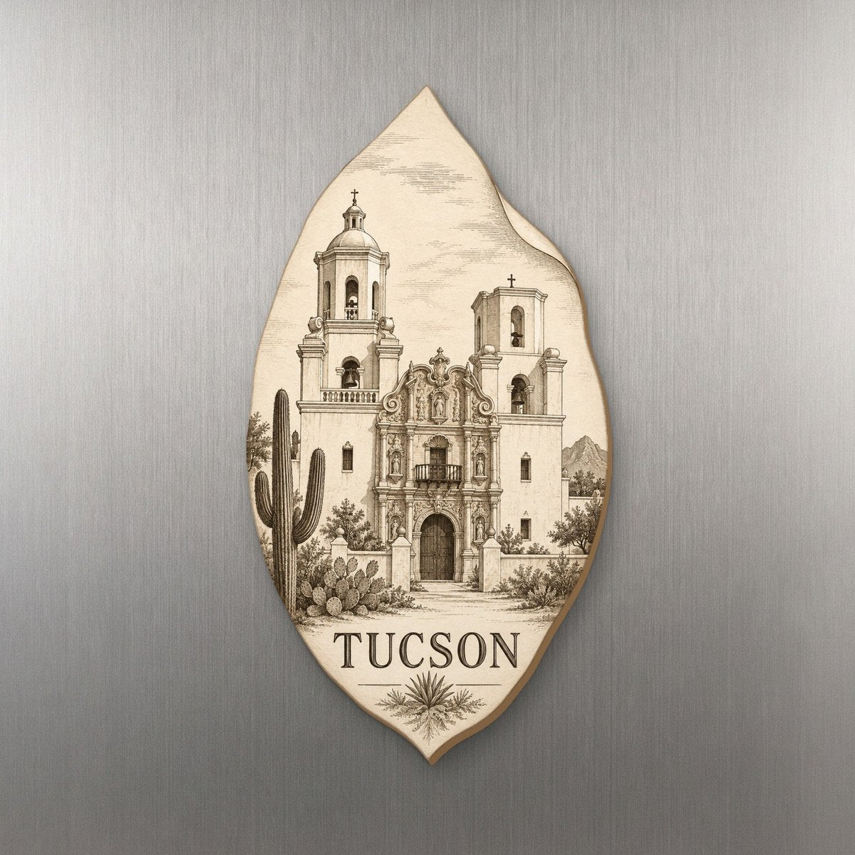 She's Choosing Tucson Magnet | Etching-Inspired Linework | S594-M