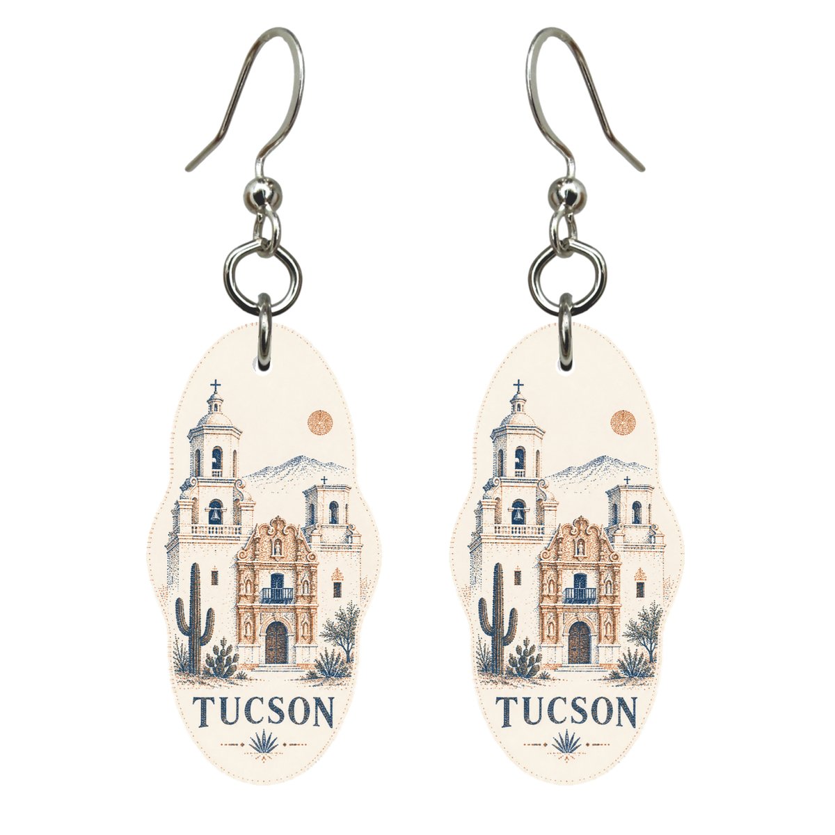 She's Choosing Tucson Earrings | Sparse Pointillism | S595
