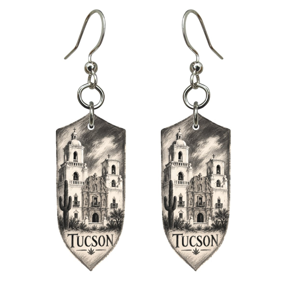 She's Choosing Tucson Earrings | Charcoal Gesture | S597