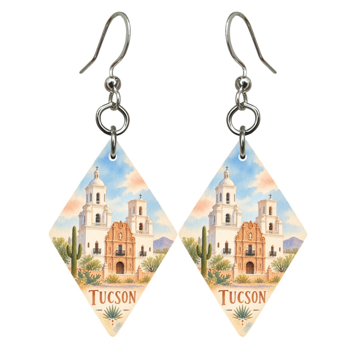She's Choosing Tucson Earrings | Restrained Watercolor | S598