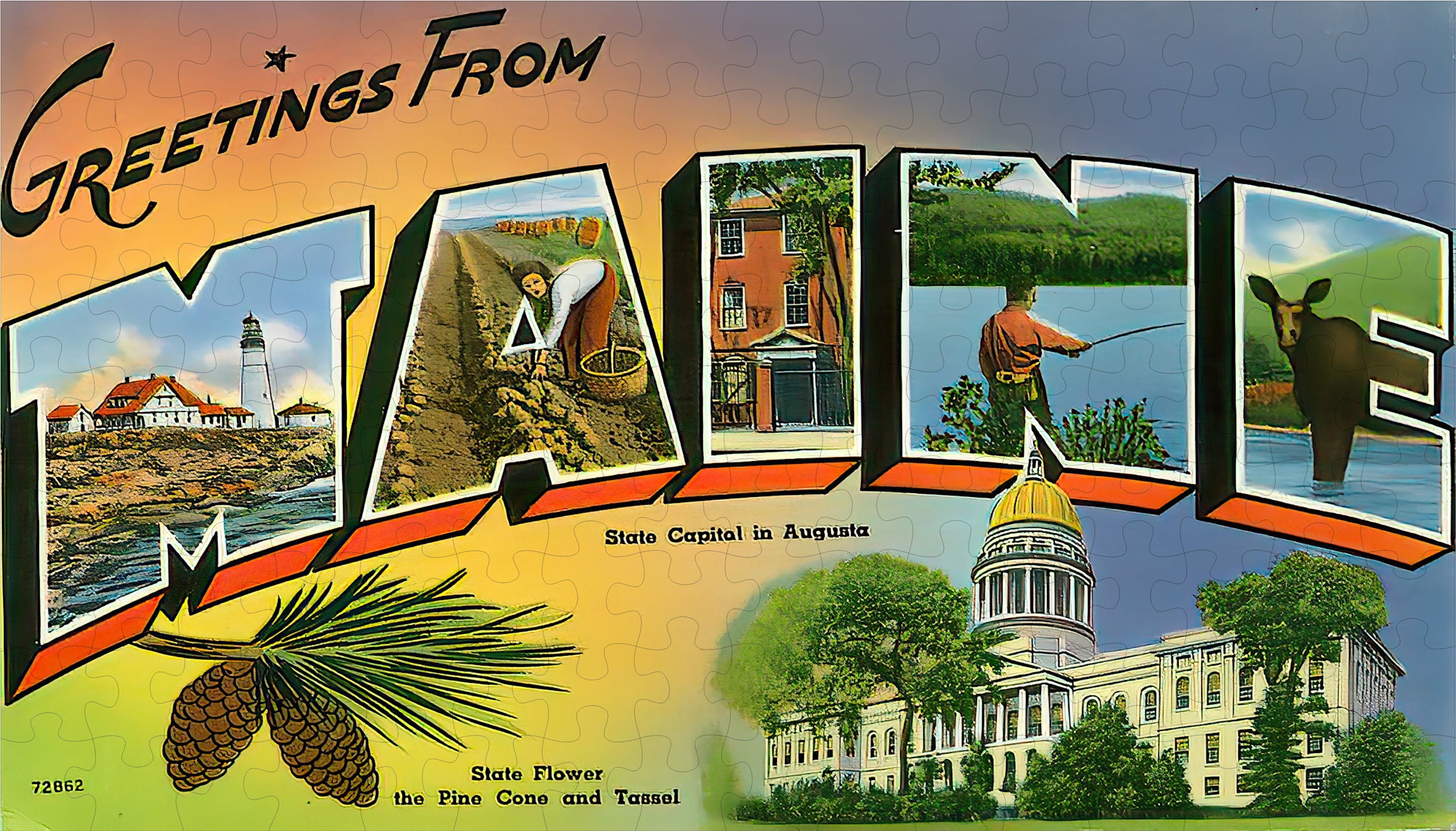 Maine State Jigsaw Puzzle - 144PCS - #S619