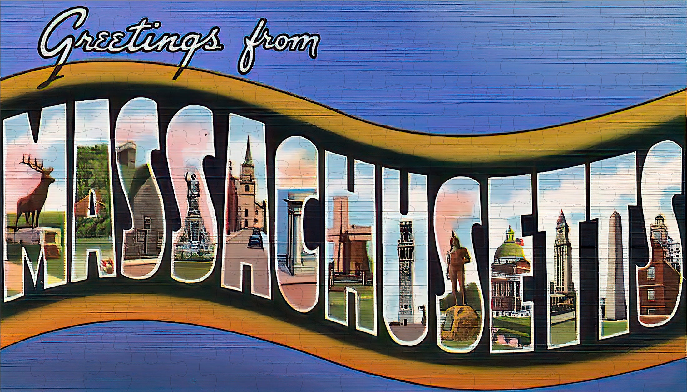 Massachusetts State Jigsaw Puzzle - 144PCS - #S621