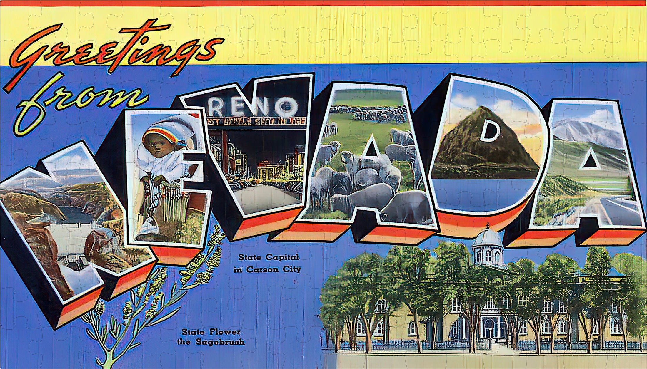 Nevada State Jigsaw Puzzle - 144PCS - #S628