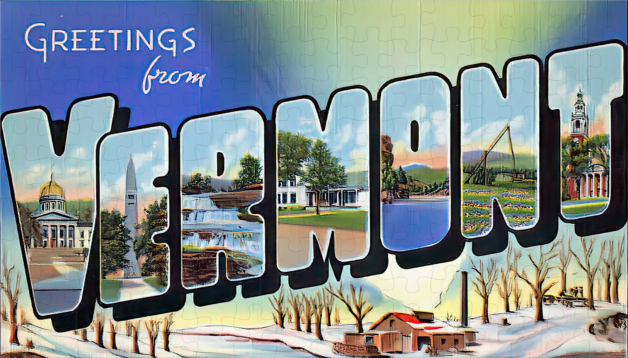 Vermont State Jigsaw Puzzle - 144PCS - #S645