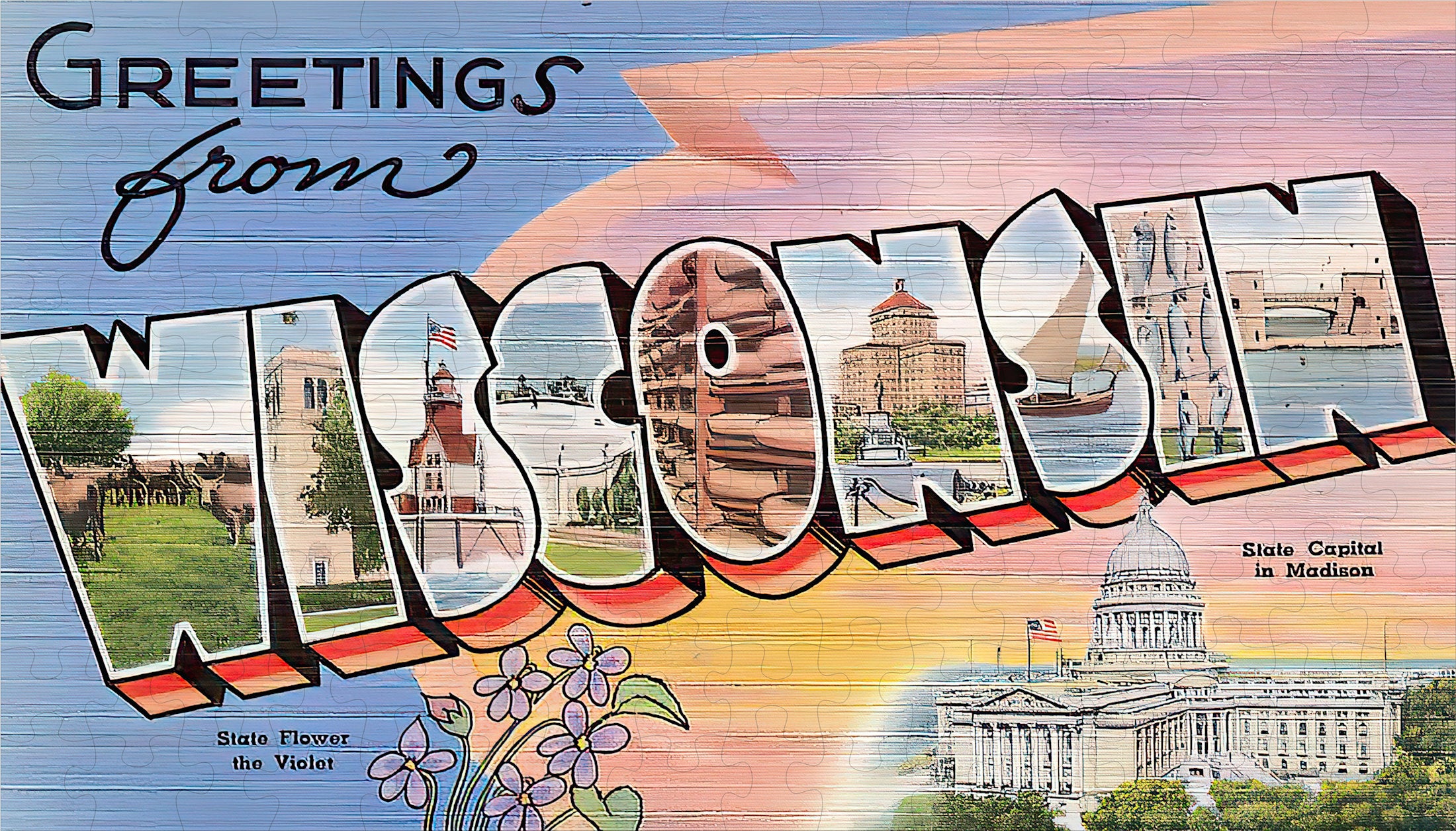 Wisconsin State Jigsaw Puzzle - 144PCS - #S649