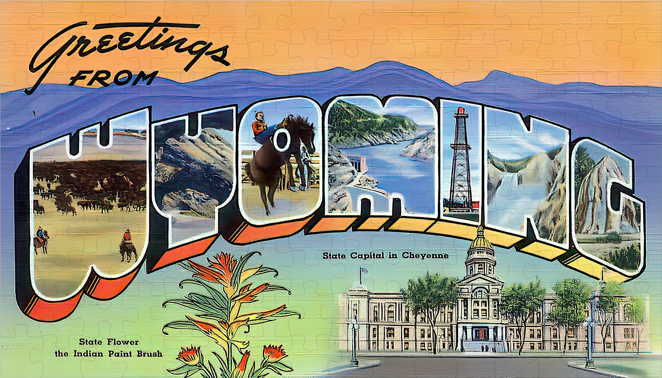 Wyoming State Jigsaw Puzzle -144PCS - #S650