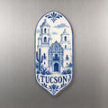 She's Choosing Tucson Magnet | Blue-And-White Ceramic Illustration | S663-M
