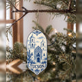 She's Choosing Tucson Ornament | Blue-And-White Ceramic Illustration | S663-O