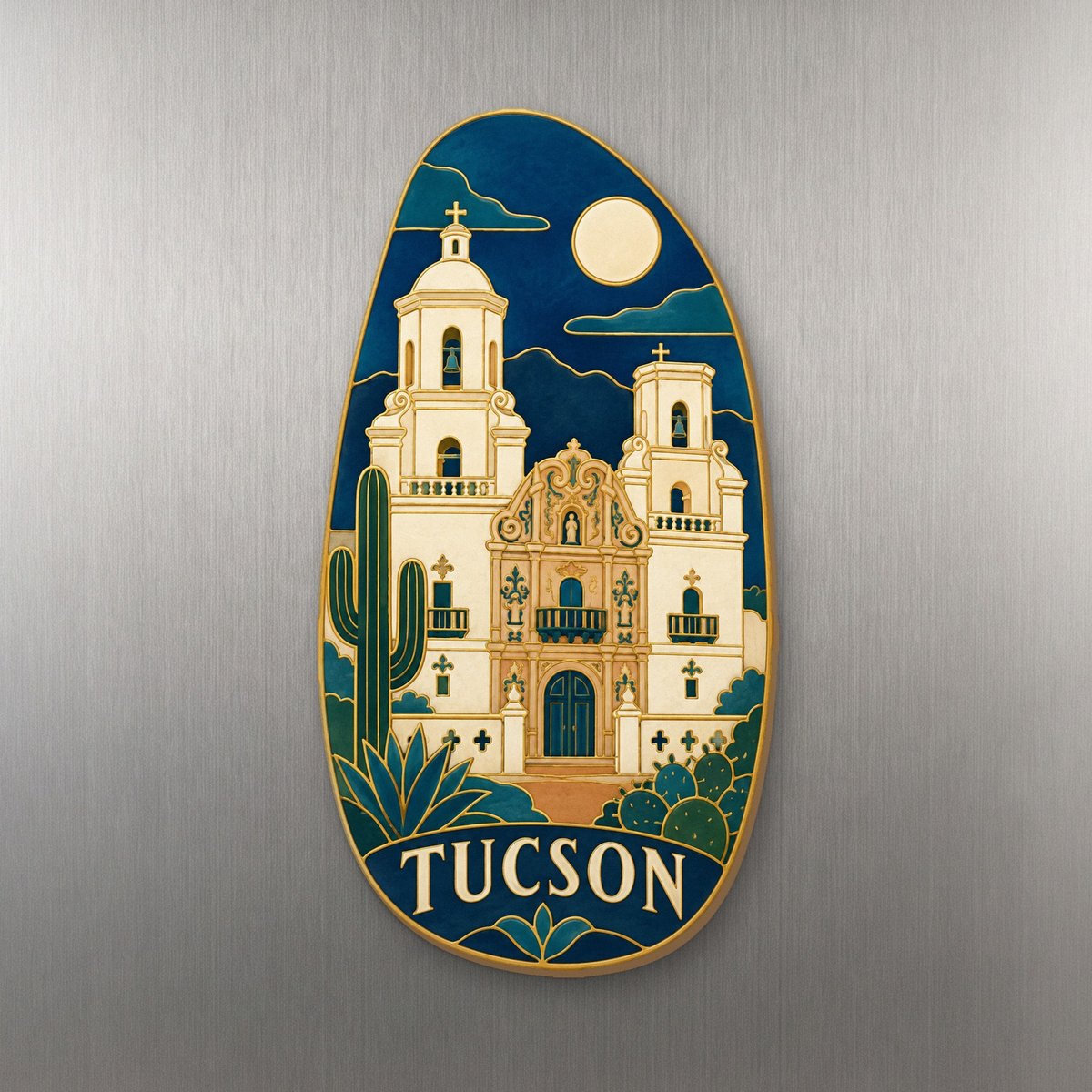 She's Choosing Tucson Magnet | Cloisonné-Inspired Graphic | S667-M