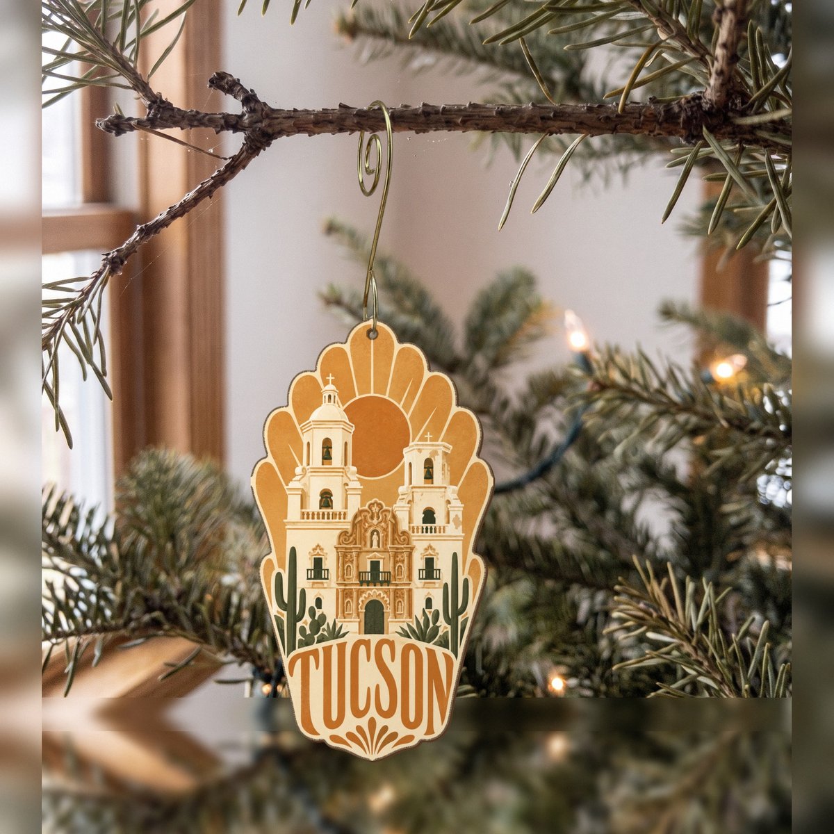 She's Choosing Tucson Ornament | Typographic Illustration | S668-O