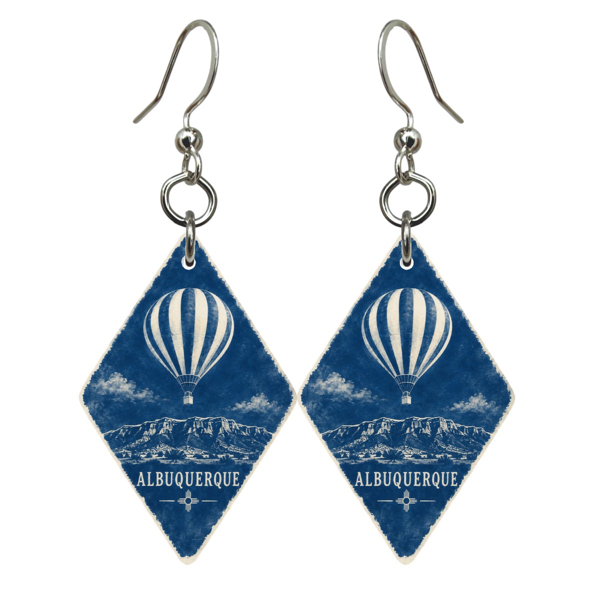 She's Choosing Albuquerque Earrings | Cyanotype-Inspired | S678