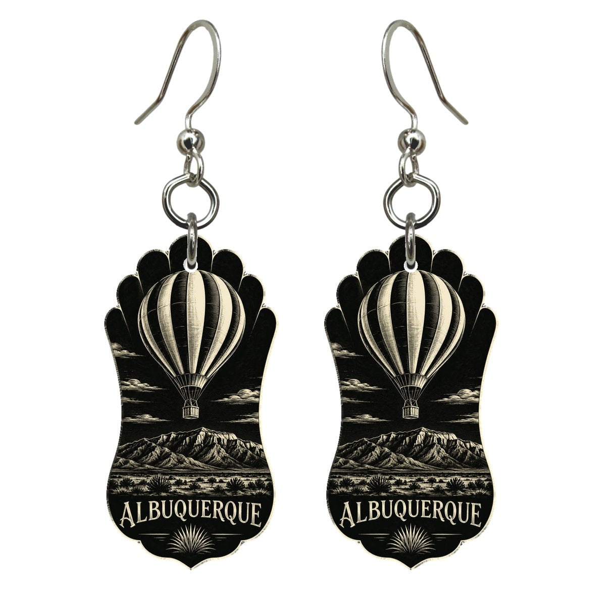 She's Choosing Albuquerque Earrings | Scratchboard | S681