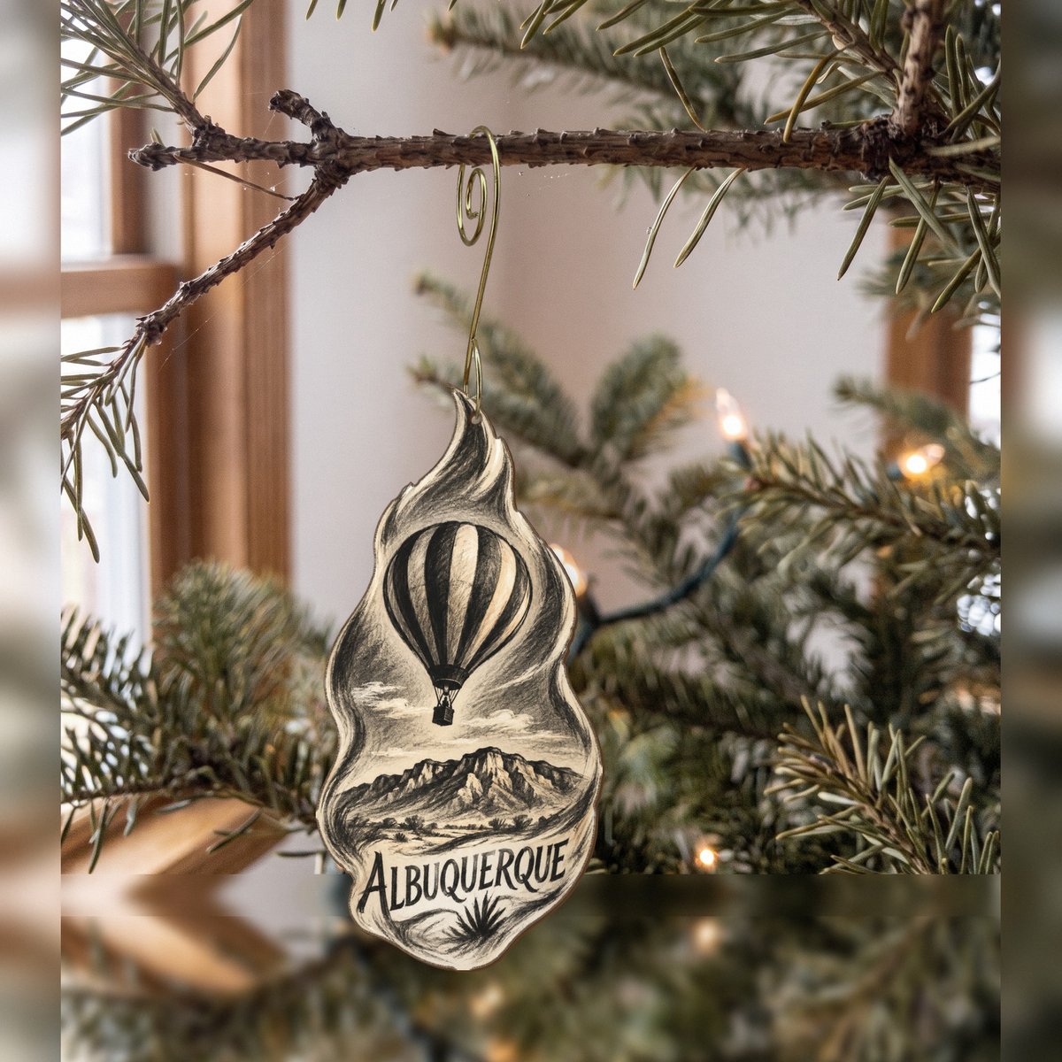 She's Choosing Albuquerque Ornament | Charcoal Gesture | S682-O
