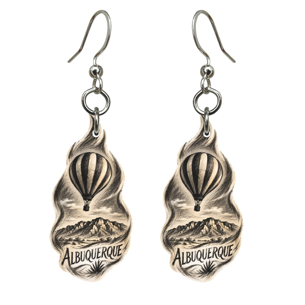 She's Choosing Albuquerque Earrings | Charcoal Gesture | S682