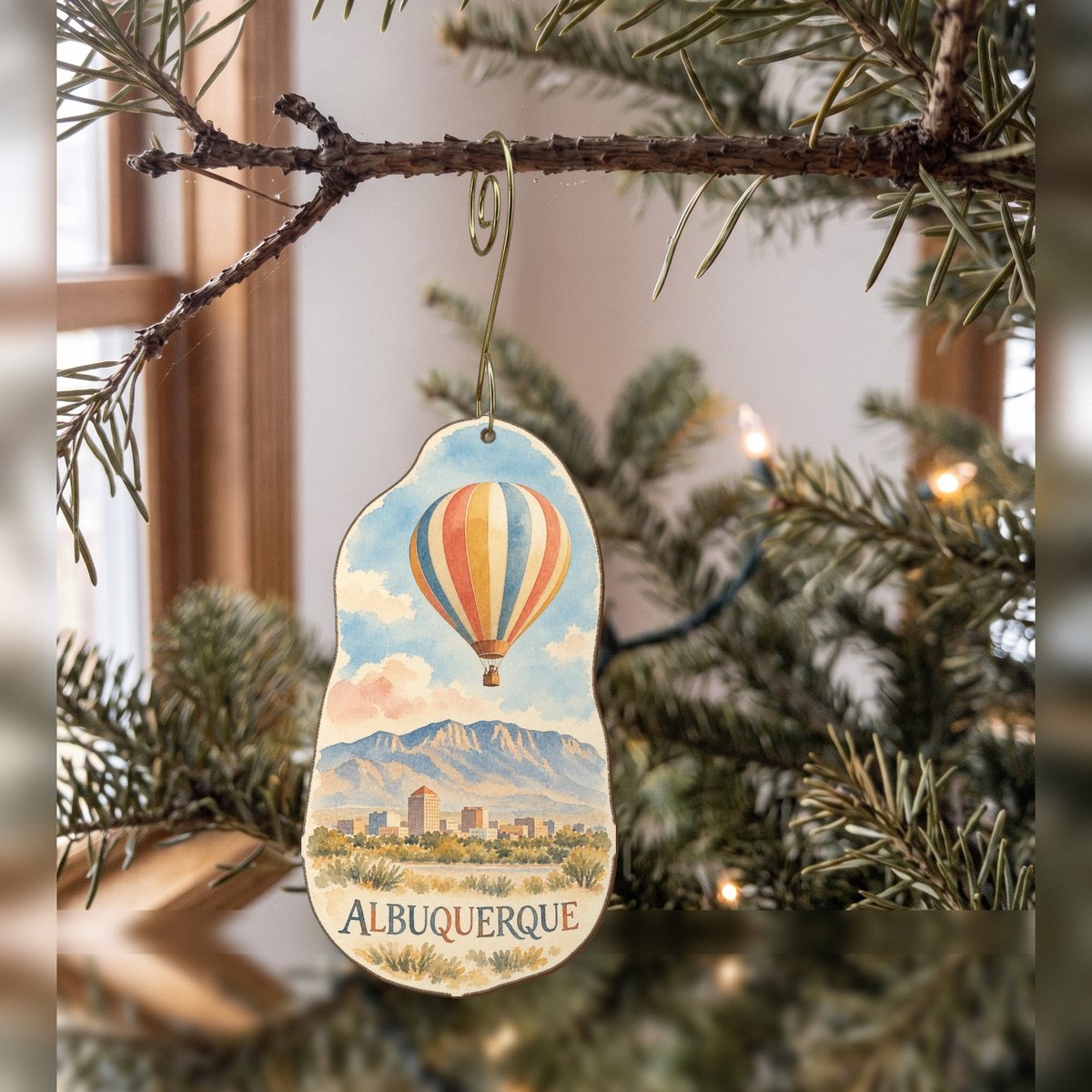 She's Choosing Albuquerque Ornament | Restrained Watercolor | S683-O