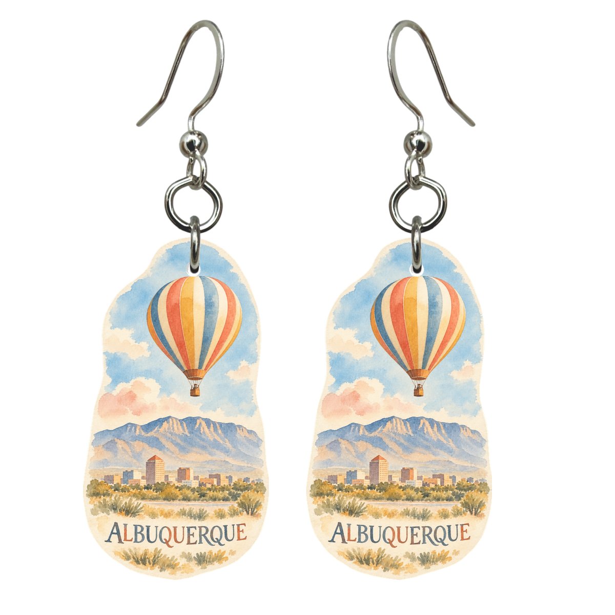 She's Choosing Albuquerque Earrings | Restrained Watercolor | S683