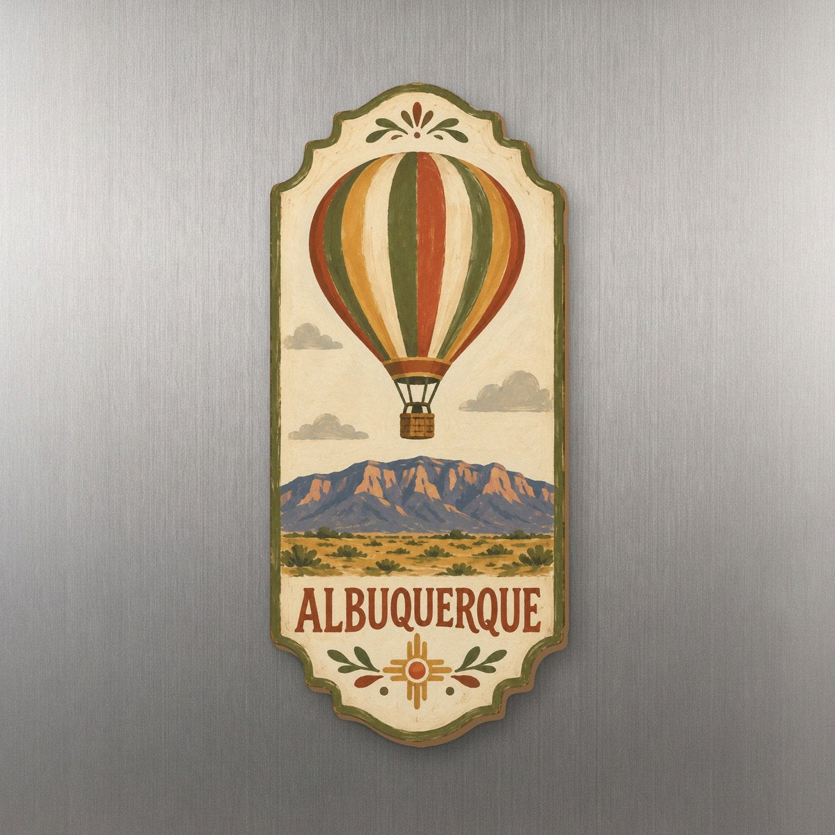 She's Choosing Albuquerque Magnet | Naive Folk Painting | S685-M
