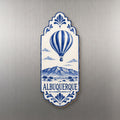 She's Choosing Albuquerque Magnet | Blue-And-White Ceramic Illustration | S686-M