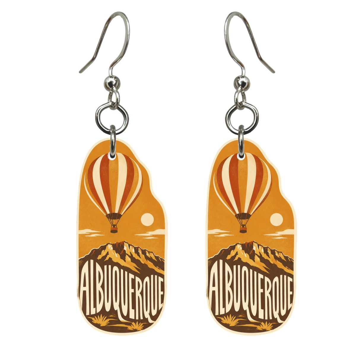 She's Choosing Albuquerque Earrings | Typographic Illustration | S688