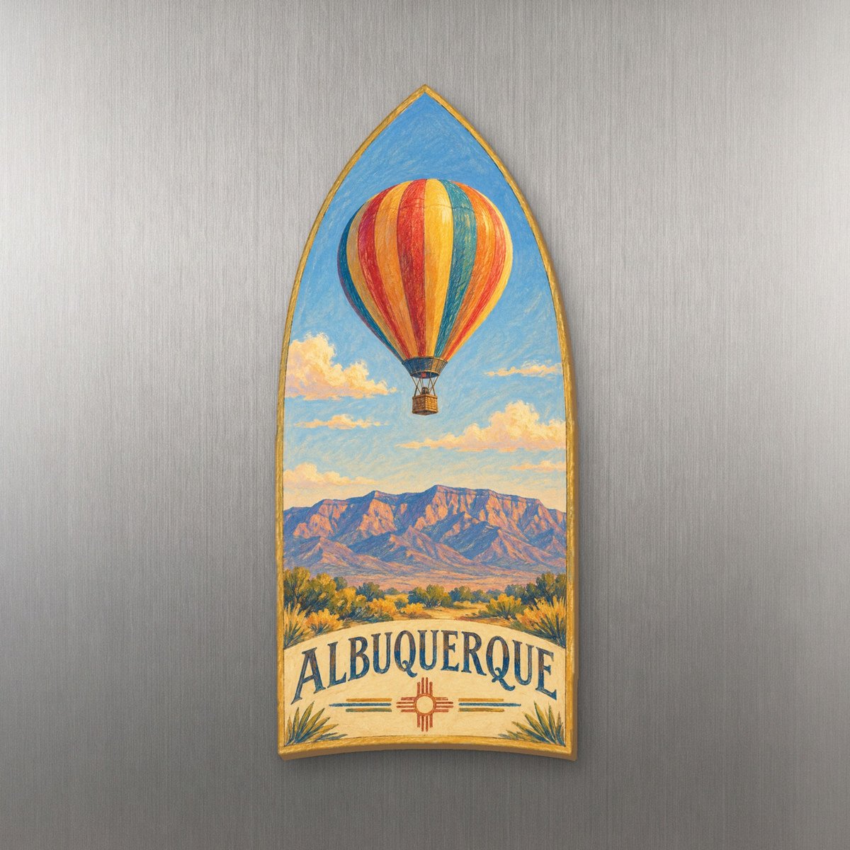 She's Choosing Albuquerque Magnet | Colored Pencil over Gouache | S689-M