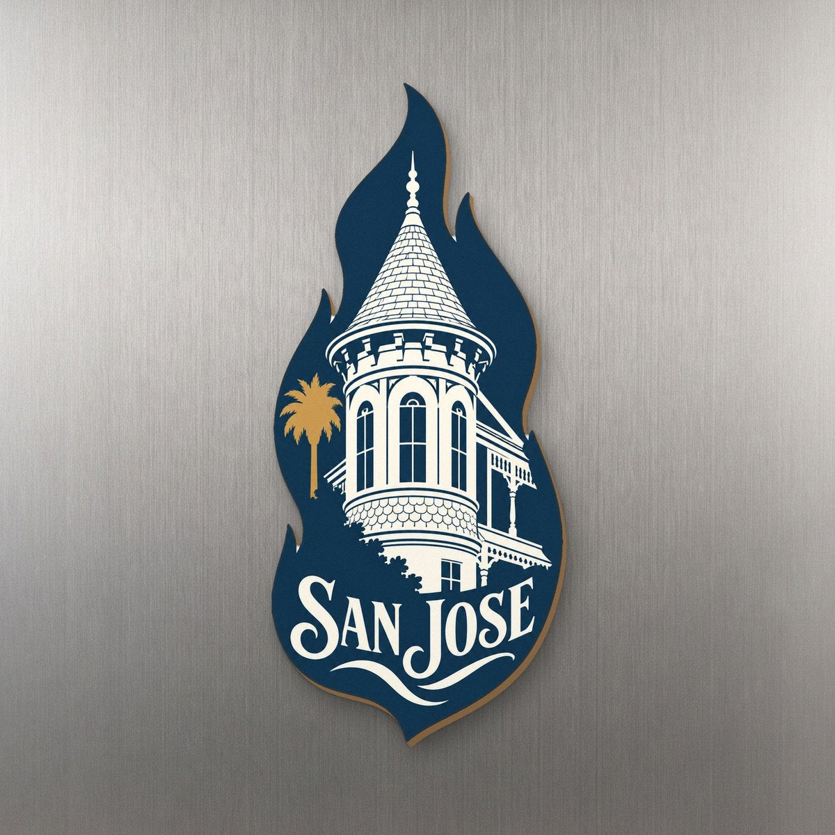 She's Choosing San Jose Magnet | Negative-Space Silhouette | S708-M