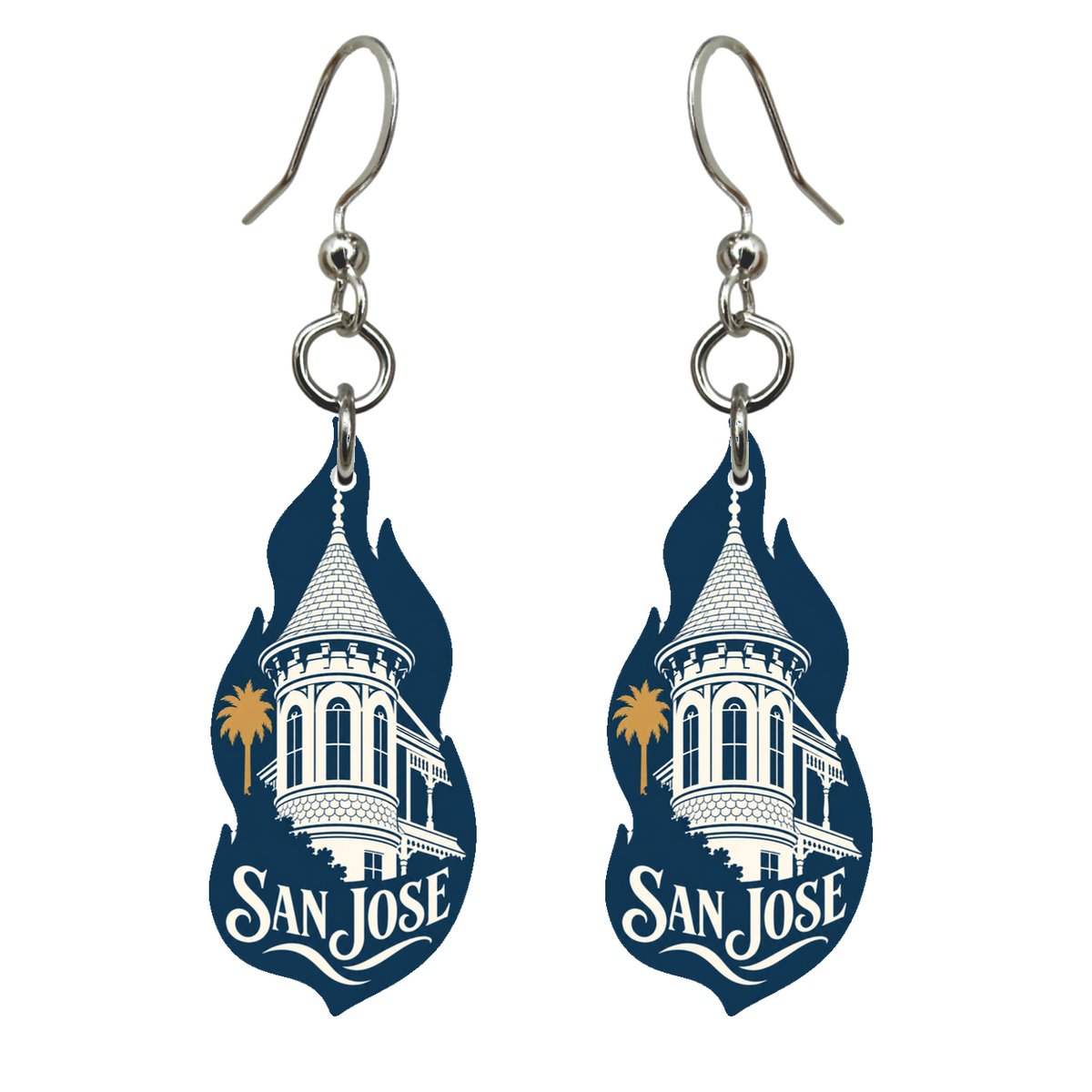 She's Choosing San Jose Earrings | Negative-Space Silhouette | S708