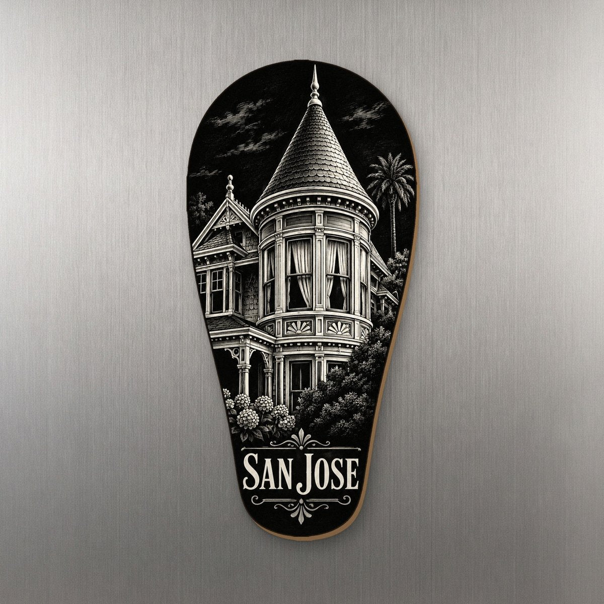She's Choosing San Jose Magnet | Scratchboard | S717-M