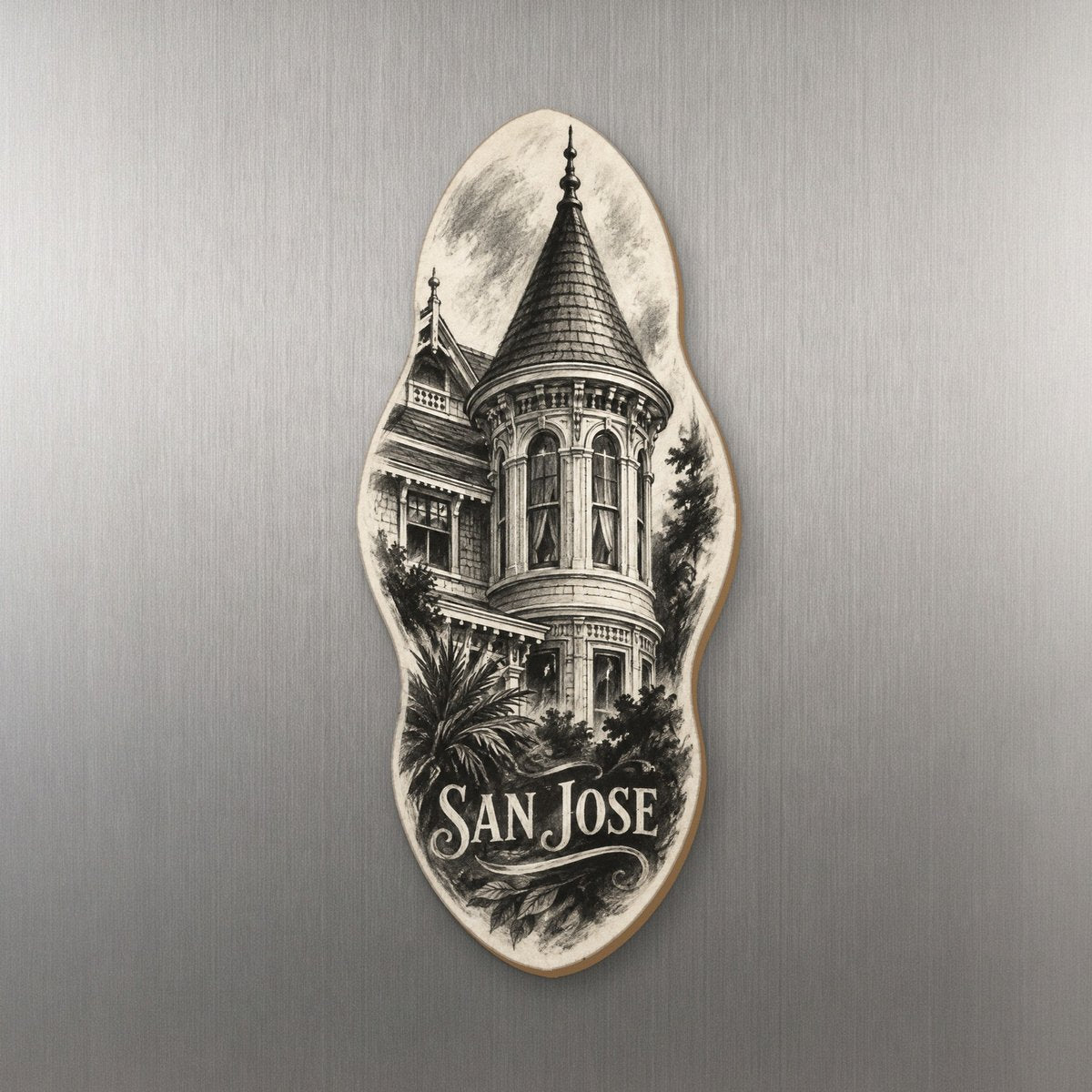 She's Choosing San Jose Magnet | Charcoal Gesture | S718-M