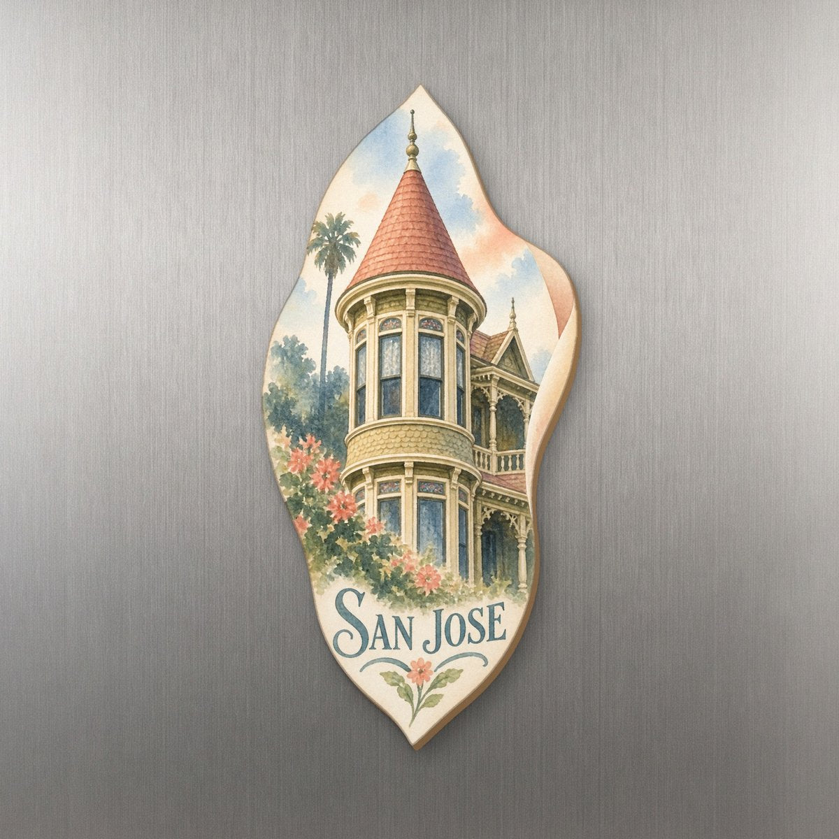 She's Choosing San Jose Magnet | Restrained Watercolor | S719-M