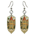 She's Choosing San Jose Earrings | Naive Folk Painting | S721