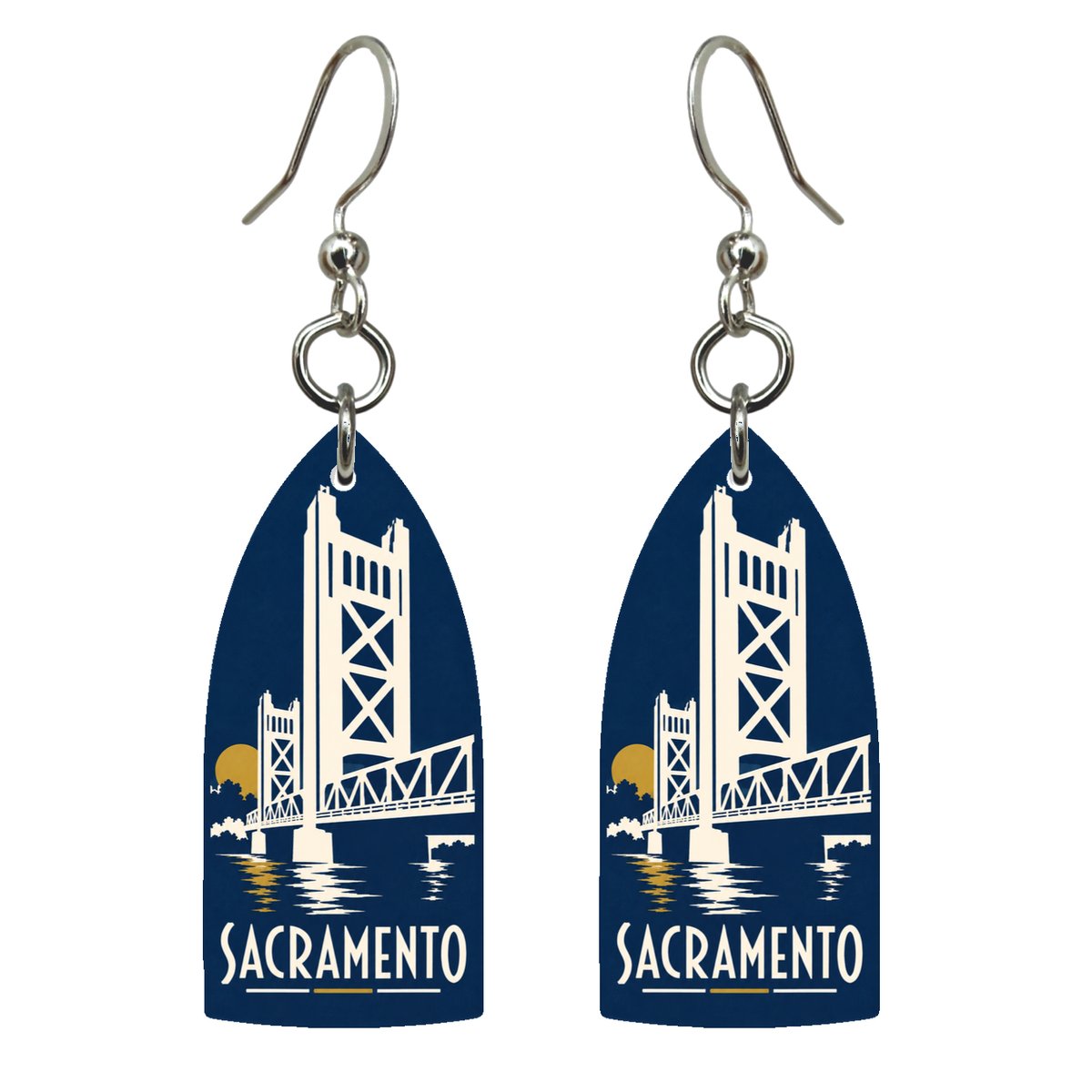 She's Choosing Sacramento Earrings | Negative-Space Silhouette | S726