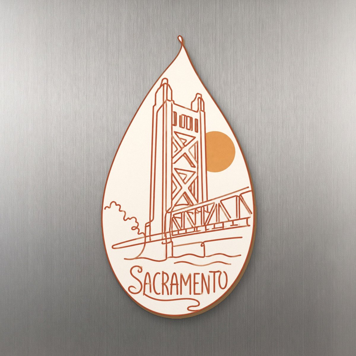 She's Choosing Sacramento Magnet | Continuous-Line Drawing | S727-M