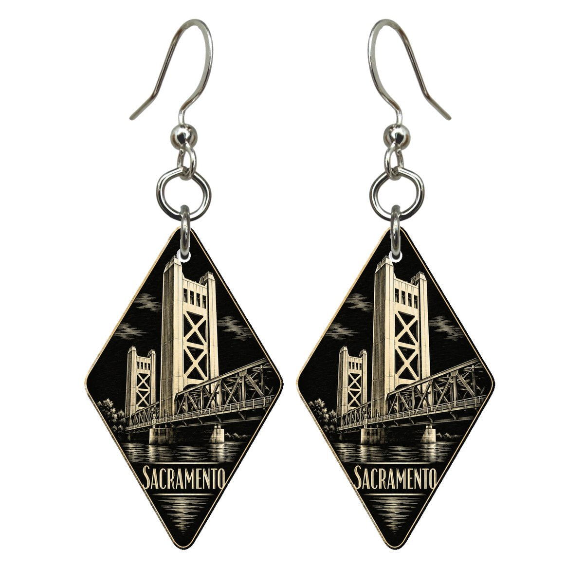 She's Choosing Sacramento Earrings | Scratchboard | S735