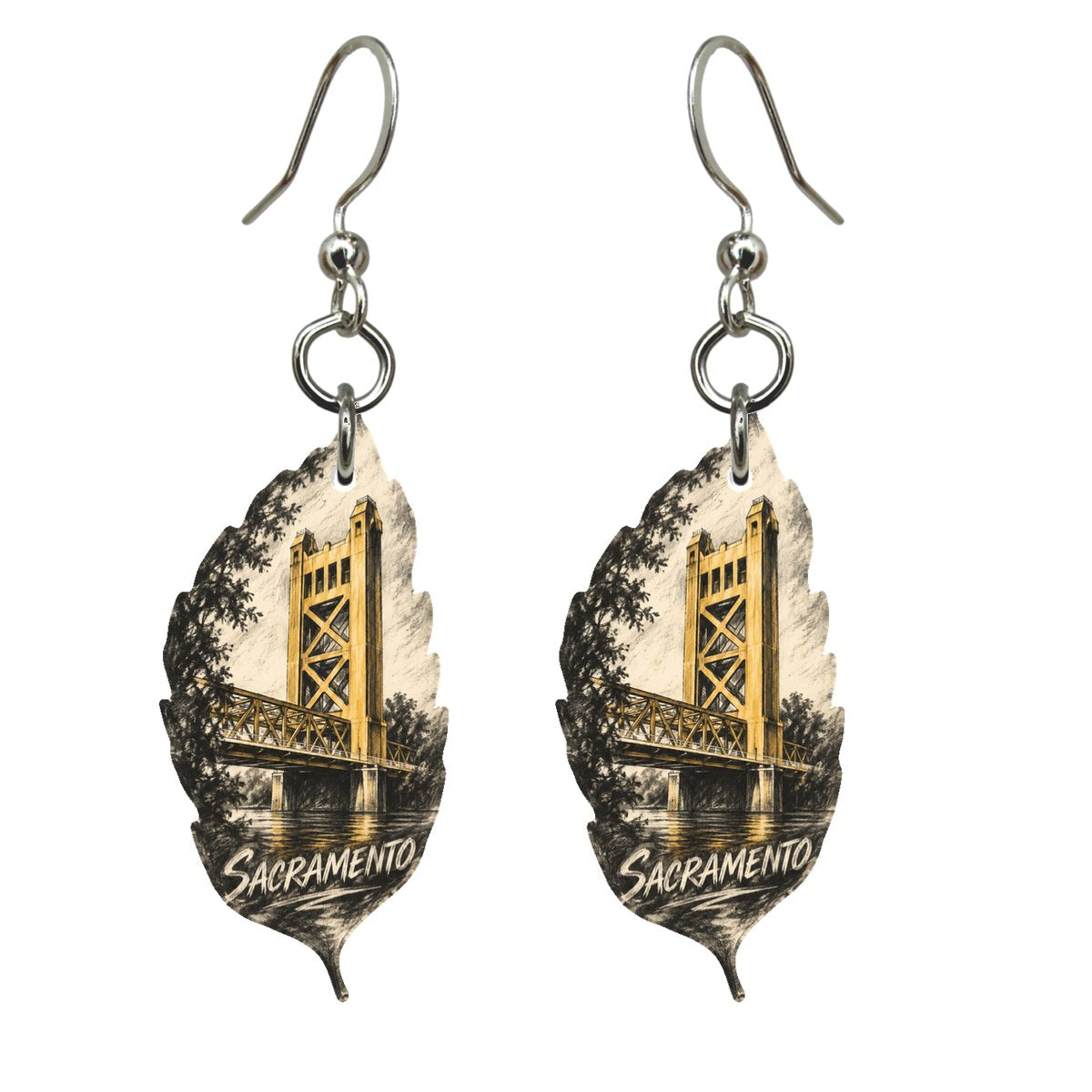 She's Choosing Sacramento Earrings | Charcoal Gesture | S736