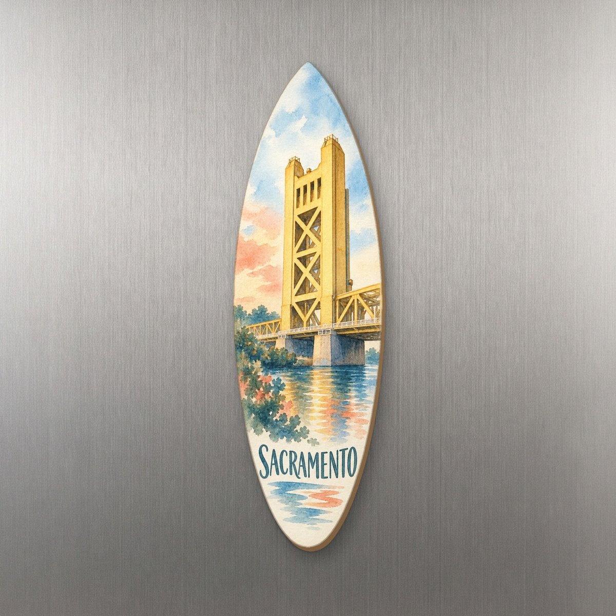 She's Choosing Sacramento Magnet | Restrained Watercolor | S737-M