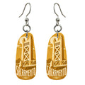 She's Choosing Sacramento Earrings | Typographic Illustration | S742