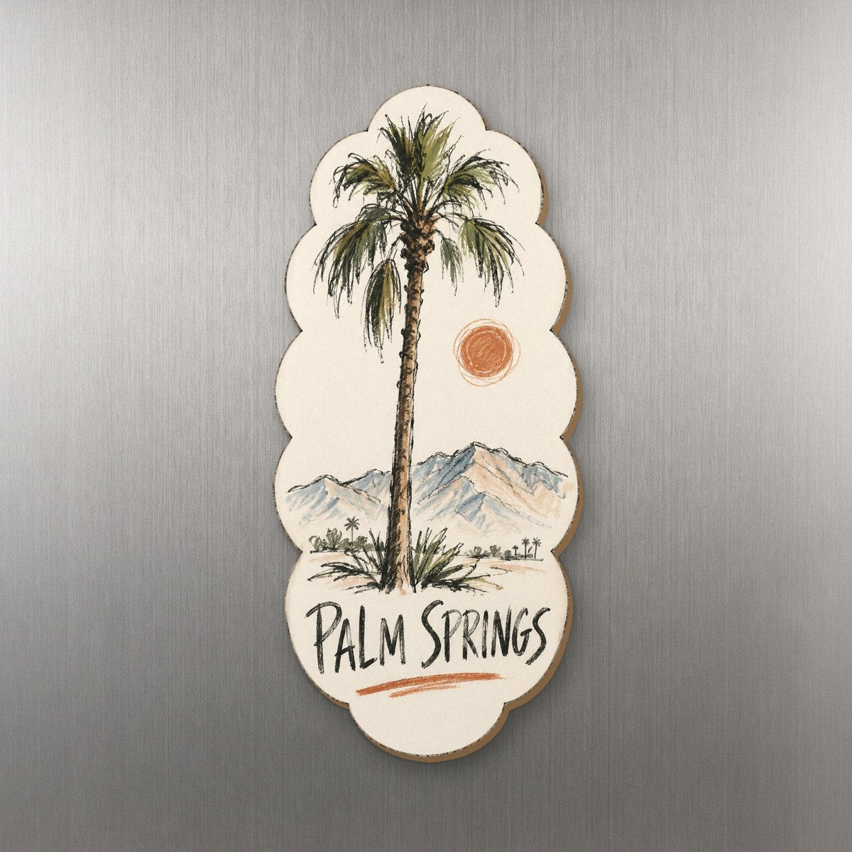 She's Choosing Palm Springs Magnet | Loose Contour Sketch | S746-M